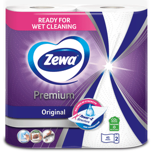 Рушники паперові Zewa Premium 2-шарові 45 аркушів