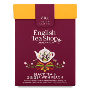 Чай чорний English Tea Shop English Breakfast імбир-персик + ложка