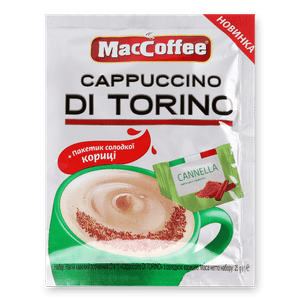 Напій кавовий MacCoffee Cappuccino di Torino з солодкою корицею
