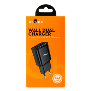 Пристрій зарядний Atonix HC1 Dual 2,4А чорний