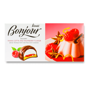 Десерт Bonjour смак панакоти та малини
