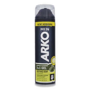Гель для гоління та вмивання ARKO Men з олією насіння конопель