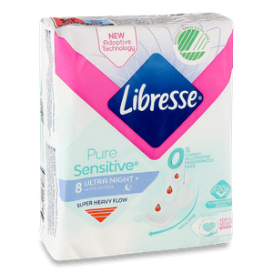 Прокладки Libresse Pure Sensitive Ultra Night+