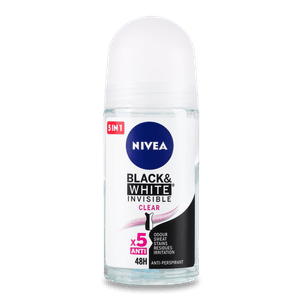 Дезодорант кульковий Nivea Black&White Invisible Clear