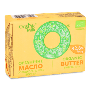 Масло солодковершкове Organic Milk органічне екстра 82,6%