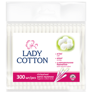 Палички ватні Lady Cotton у поліетиленовому пакеті