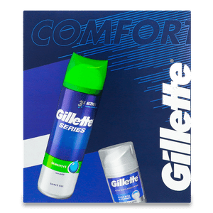 Набір Gillette Series Sensitive гель для гоління 200 мл + лосьйон зволожувальний 50 мл