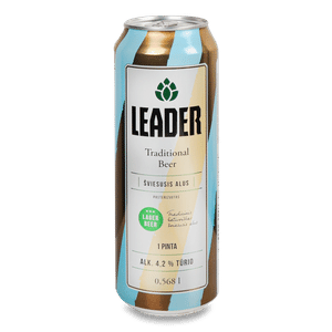 Пиво Leader світле з/б