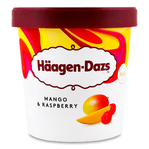 Морозиво Haagen-Dazs манго та малиновe пюре