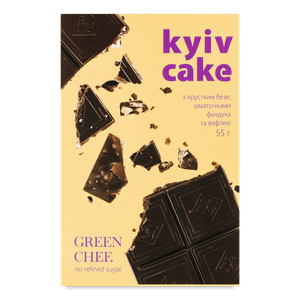Шоколад Green Chef Kyiv cake темний з фундуком і горіховим безе