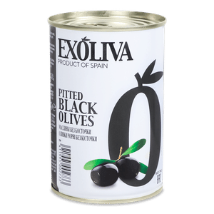 Маслини Exoliva екстра чорні без кісточки