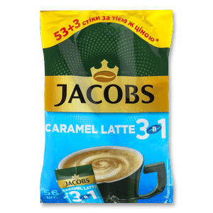 Напій кавовий Jacobs 3в1 Caramel Latte 53+3