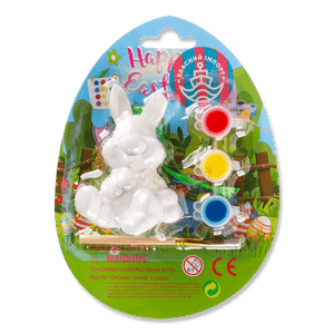 Набір для творчості «Великодній заєць» 1 фігурка + 3 кольори + пензлик
