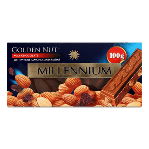 Шоколад молочний Millennium Golden Nut мигдаль-родзинки