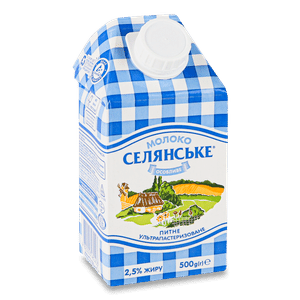 Молоко ультрапастеризоване «Селянське» 2,5%
