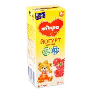 Йогурт Milupa Малина з біфідобактеріями 2,1% т/п