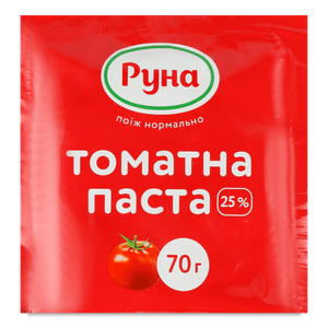 Паста томатна «Руна» 25% сашет