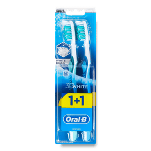 Зубна щітка Oral-B 3D White Відбілювання, середня, 2 шт.