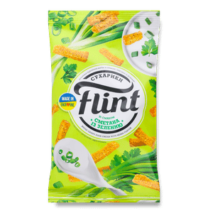 Сухарики Flint зі сметаною і зеленню