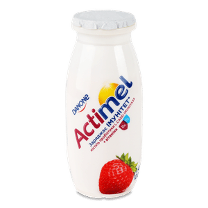 Продукт кисломолочний Actimel полуниця 1,4% пляшка