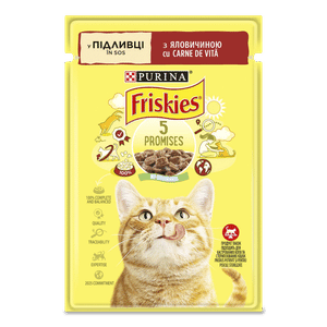 Корм для котів Friskies з яловичиною в соусі