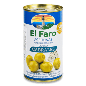 Оливки El Faro фаршировані сиром з блакитною пліснявою