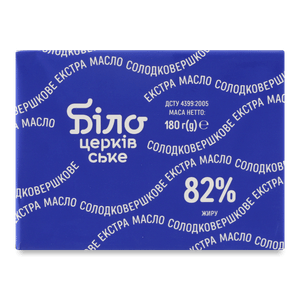Масло солодковершкове Біло Екстра 82%