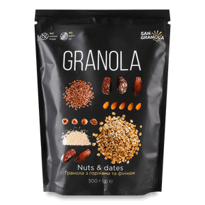 Гранола San Granola з горіхами та фініком