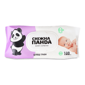 Серветки вологі для немовлят «Сніжна панда» «Цілющі трави»