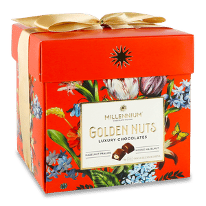 Цукерки Millennium Golden Nuts з начинкою та цілими горіхами