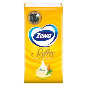 Хустинки носові Zewa Softis Soft&Sensitive без аромату 4-шарові