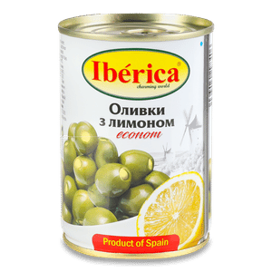 Оливки Iberica з лимоном з/б
