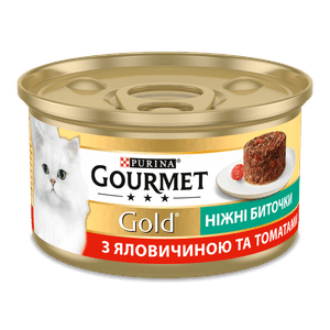 Корм для котів Gourmet «Ніжні биточки» яловичина-томати