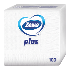 Серветки Zewa Plus білі 1-шарові