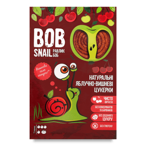 Цукерки Bob Snail натуральні яблучно-вишневі