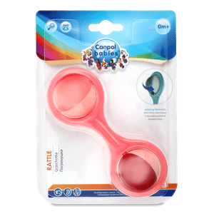 Іграшка Canpol babies брязкальце «Штанга» з рухомими елементами рожева