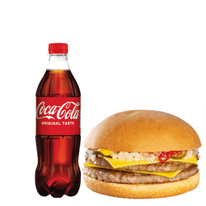 Разом смачніше "Чізбургер курячий та Coca-Cola"