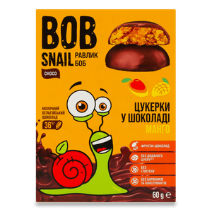 Цукерки Bob Snail мангові бельгійський молочний шоколад