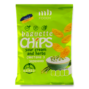 Багети MB Foody Chips пшен смак сметани з зеленню