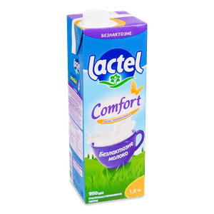 Молоко ультрапастеризоване Lactel питне безлактозне 1,5%