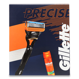Набір Gillette бритва Fusion5 + змінні касети + гель для гоління 200 мл