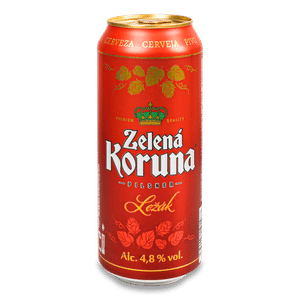 Пиво Zelena Koruna Lezak світле з/б
