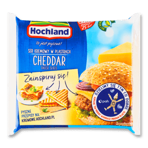Сир плавлений Hochland «Чеддер» скибочками 40%
