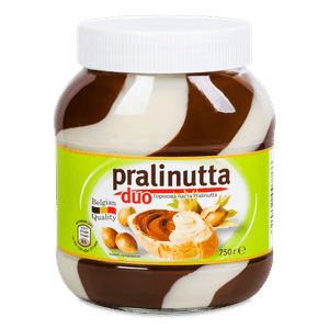 Паста шоколадна Pralinutta Duo з молочним какао і лісовим горіхом