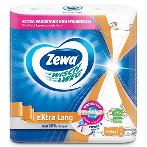 Рушники паперові Zewa Wisch&Weg Design Extra Lang 2-шарові