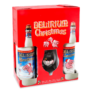 Пиво Delirium Christmas янтарне 2*0,75л +келих