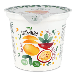 Йогурт Галичина манго-маракуйя 2,2% стакан