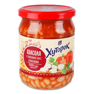 Квасоля Хуторок в томатному соусі с/б