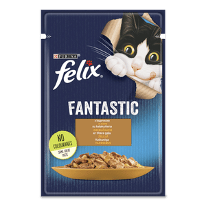 Корм для котів Felix Fantastic з індичкою в желе