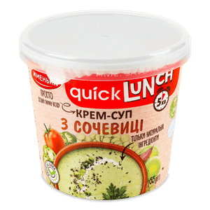 Крем-суп «Жменька» Quick Lunch з сочевиці у стакані